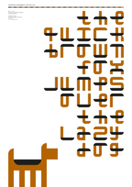 Vouwblad Monospace Collection – honden en vossen letter 